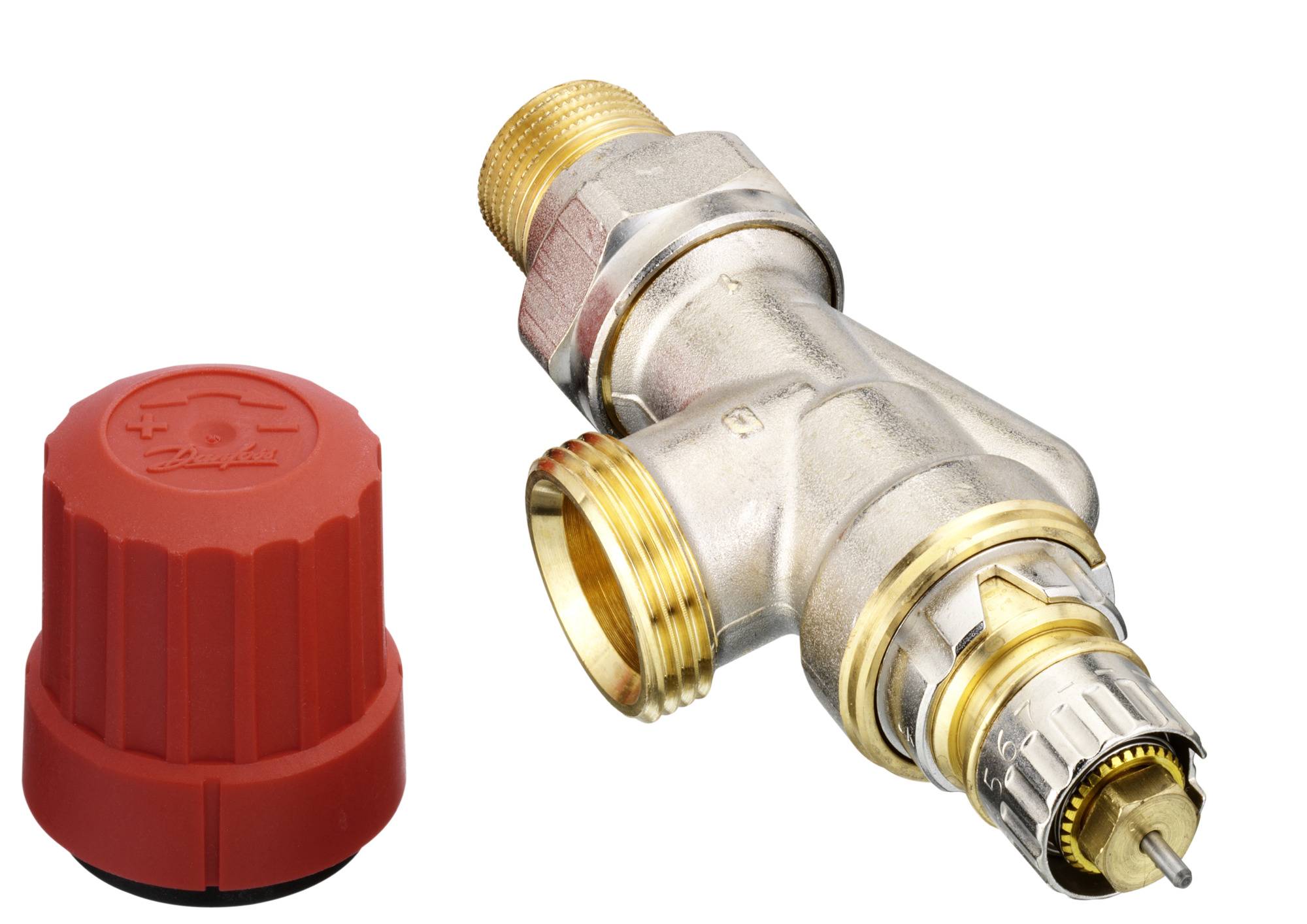 Danfoss Клапан RTR-N/RA-N для двухтрубной системы отопления Клапан термост. RA N углов хром правый 013G4239  - Вид №26