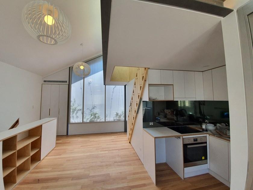 Bcompact Выдвижная лестница из дерева  Bhs-01  - Вид №3