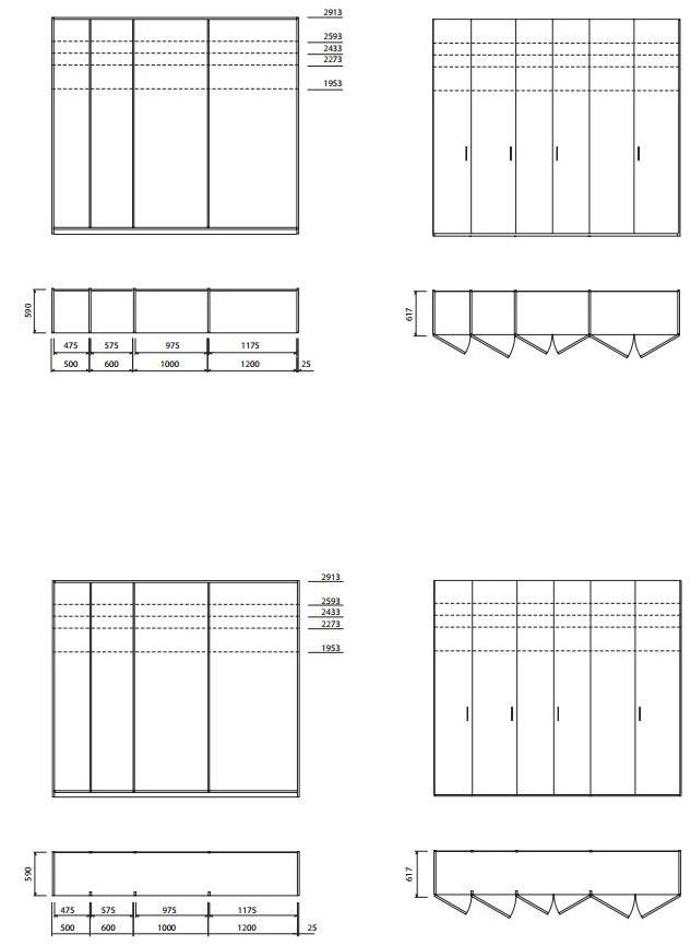 Porro Изготовленный на заказ модульный шкаф с копланарными дверьми Storage sun-id-1382975 - Вид №5