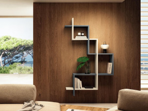 Деревянный подвесной книжный шкаф