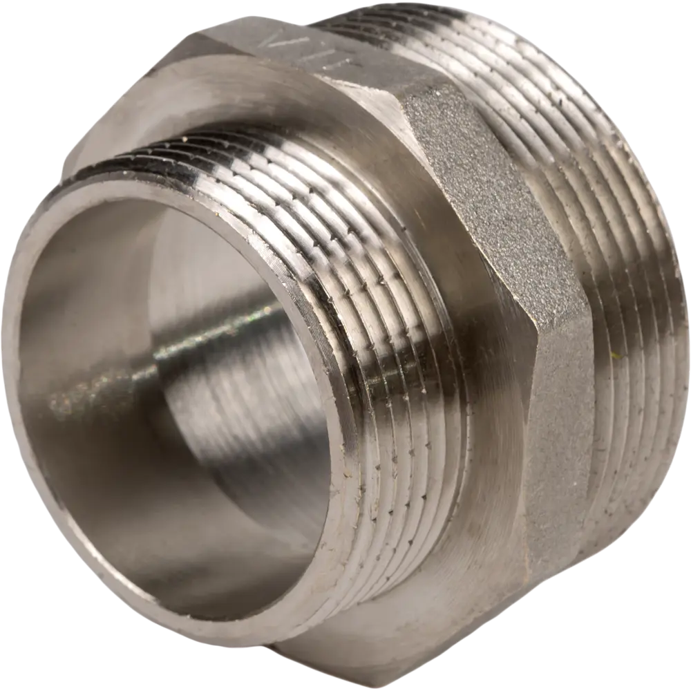 Ниппель переходной Valtec наружная-наружная резьба 1 1/2"х2" никелированная латунь VTr.580.N.0908 14242174 STLM-2205623 