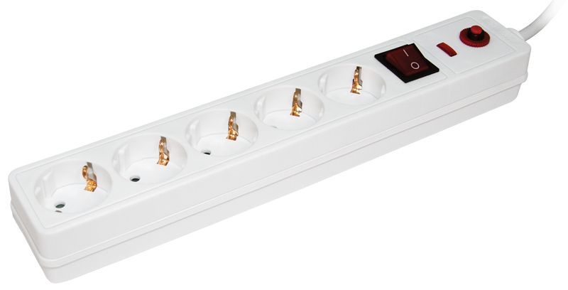 WFP10-16-05-05-N Сетевой фильтр сф-05к-выкл. 5 мест 2р+ре/5метров 3х1мм2 иэк ITK Santreyd 