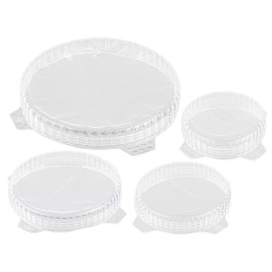 25.015.86.0096 Набор из 4 крышек coverflex ?9, 11, 16, 21 см силикон, прозрачный Silikomart