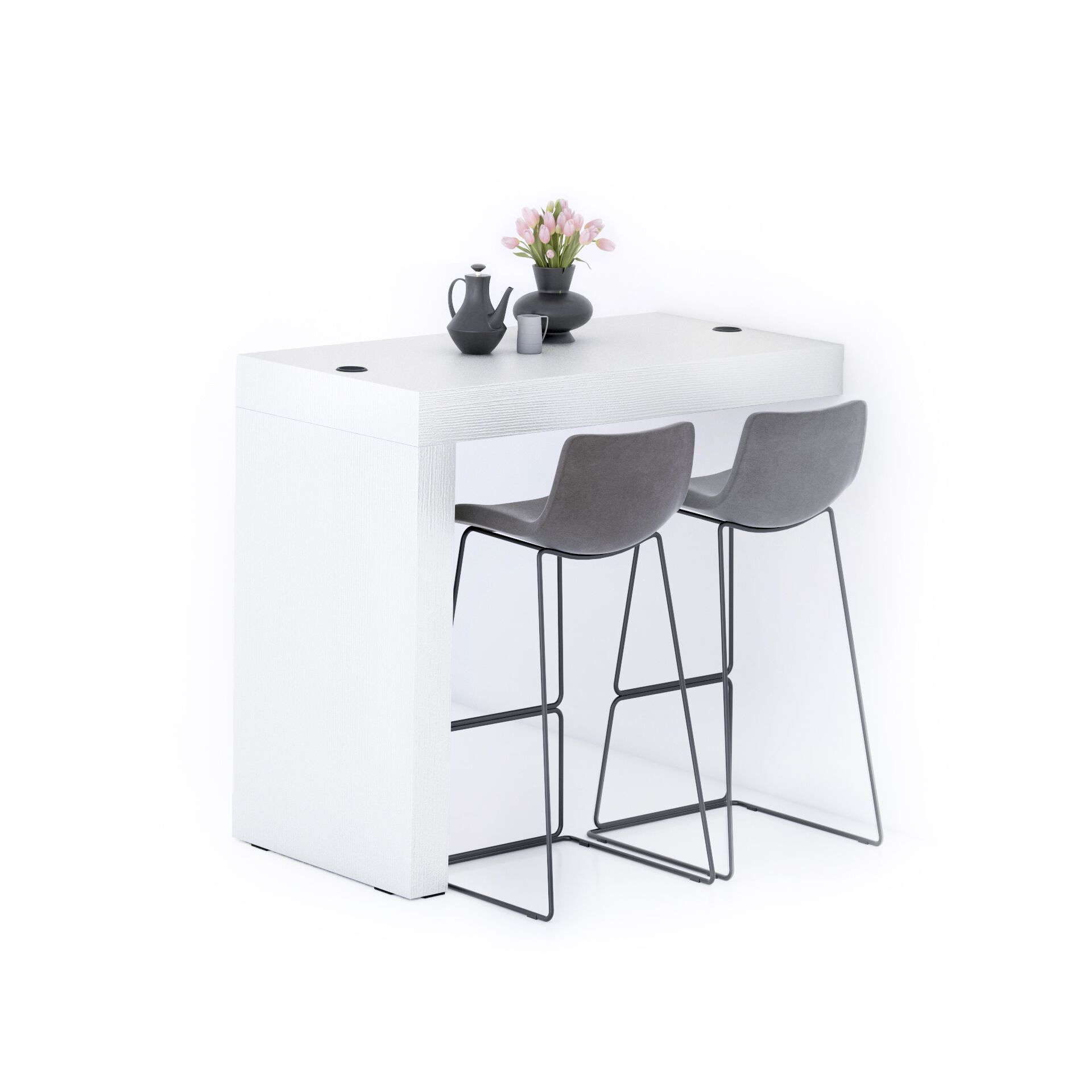 Высокий стол на полуострове в меламине с беспроводным зарядным устройством Mobili Fiver Evolution ARCH-00028433 - Вид №37