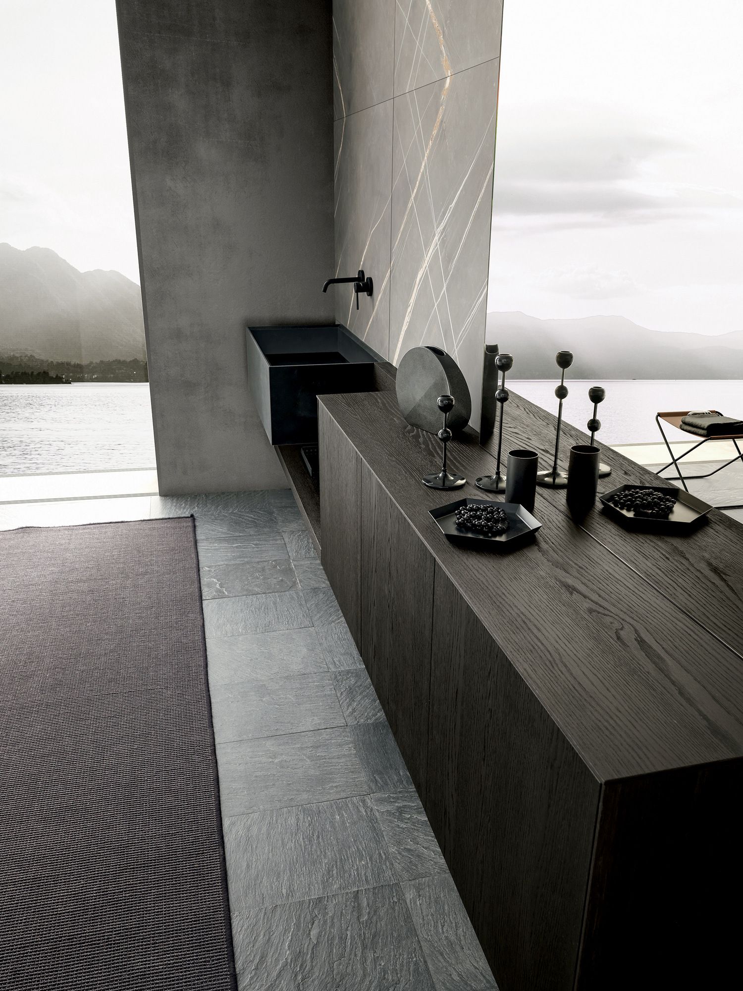 Подвесной шкаф для раковины из дуба со встроенной раковиной MODULNOVA MH6 ARCH-00095954 - Вид №4