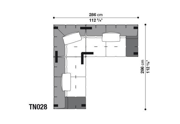 Угловой диван из ткани B&B Italia Tufty-Too ARCH-00120031 - Вид №9