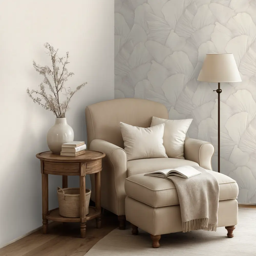 Обои флизелиновые Euro Decor Serena светло-бежевые 1.06 м ED7343-17 89452733 STLM-2005740 - Вид №4
