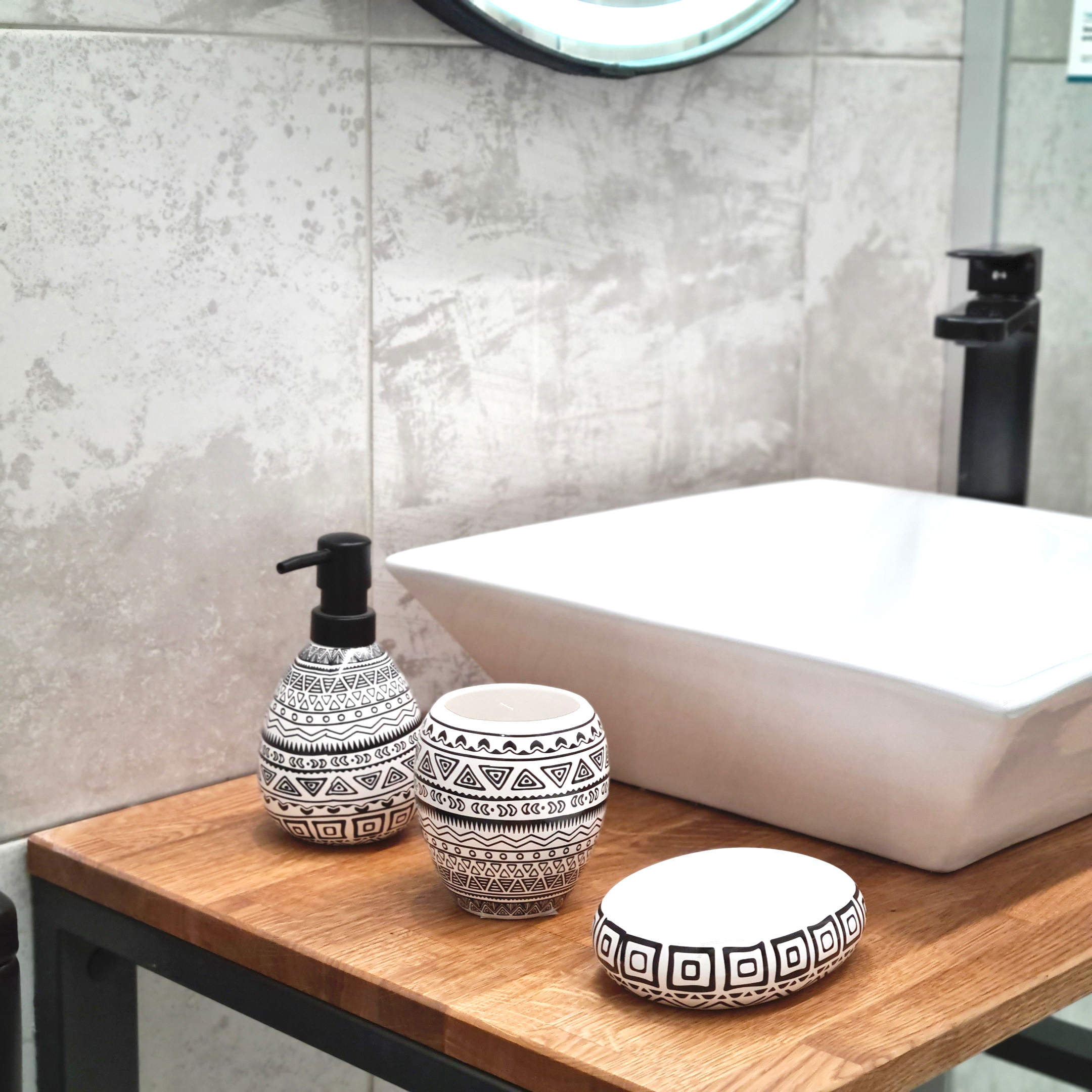 83425111 Дозатор для жидкого мыла цвет белый чёрный Nomads STLM-0041238 MOROSHKA  - Вид №7