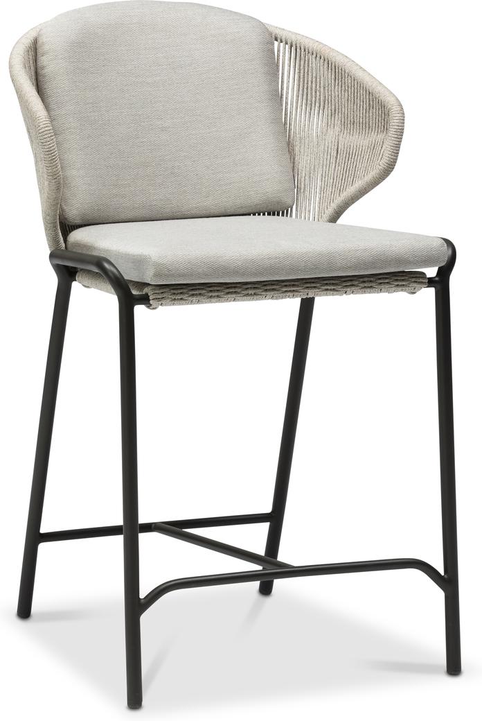 MNST311 Барный стул 61 веревка лава серебро Manutti Radius