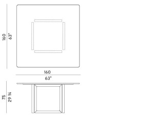 Квадратный мраморный стол