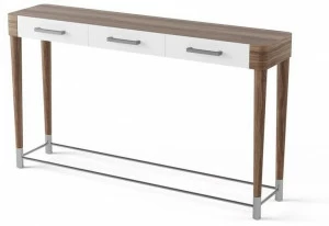 DWFI Прямоугольная консоль из фанерованной древесины с ящиками  00002601