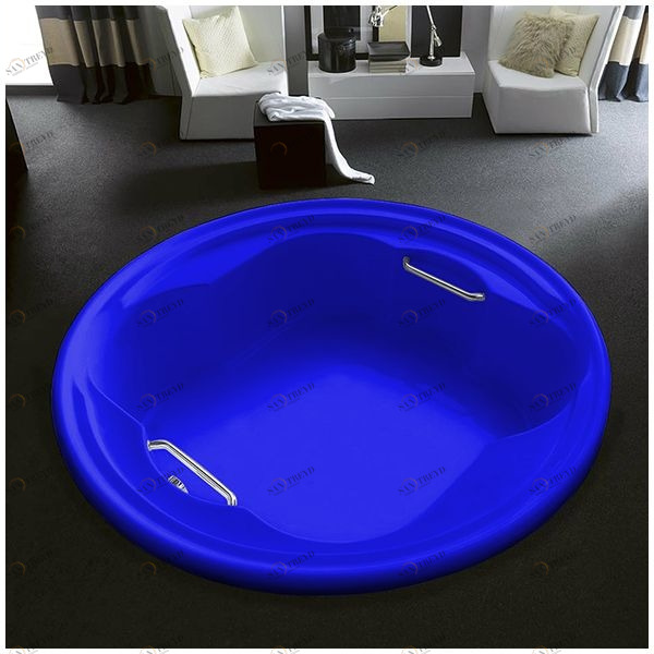 Ванна Gruppo treesse Perla V6691-SI синяя круглая большая свободностоящая VTLV6691SI