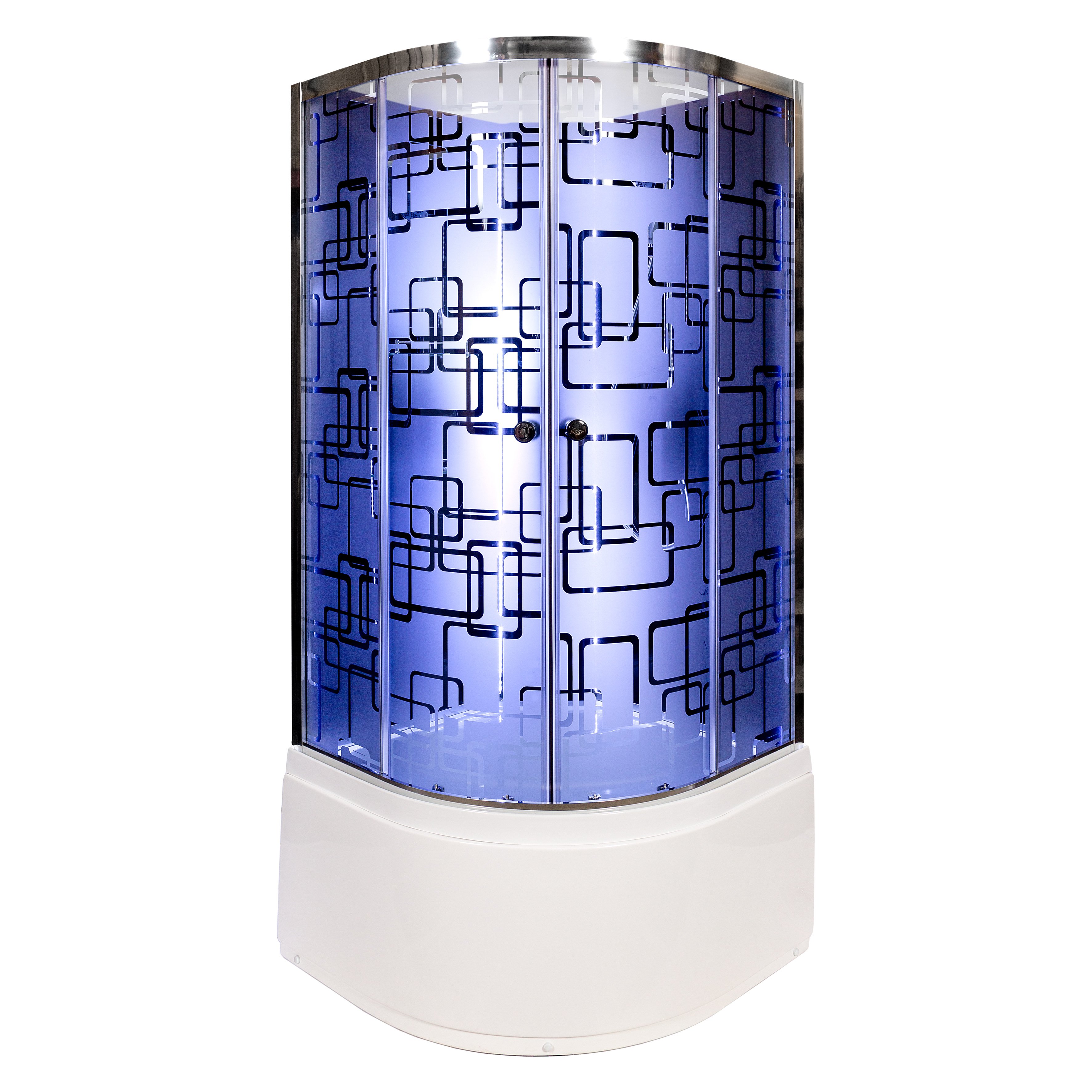 ЕМ1512 L с гидромассажем (гм.) Душевая кабина DETO Серия EM BМ4510 N LED с гм. BLACK - Вид №15