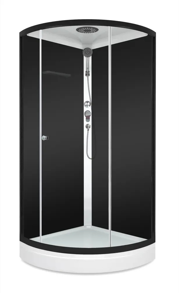 Душевая кабина DOMANI-SPA Simple с гидромассажем 90×90 см черная 87210063