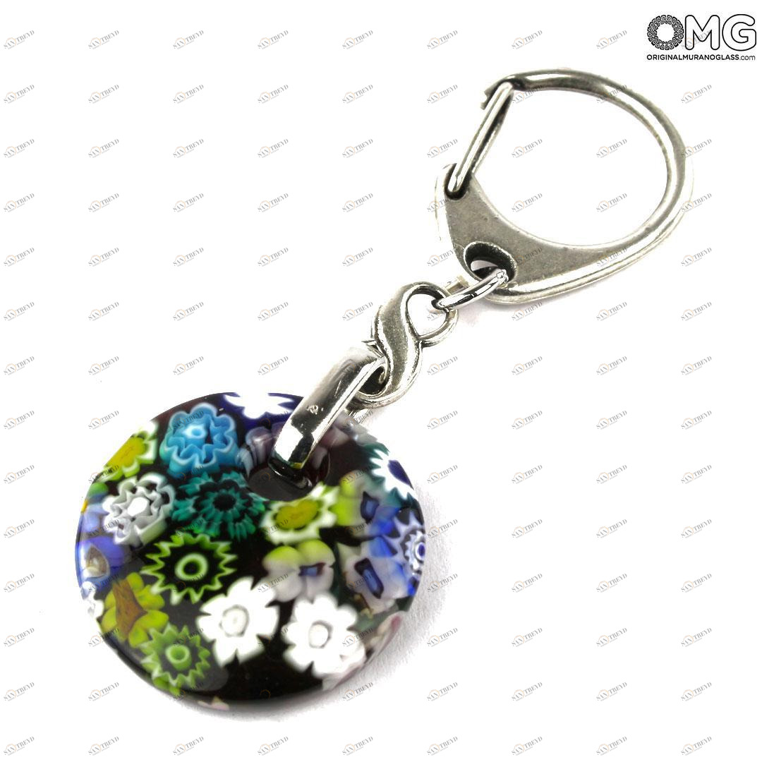3801 ORIGINALMURANOGLASS Брелок Миллефиори круглый - муранское стекло OMG 9 см 