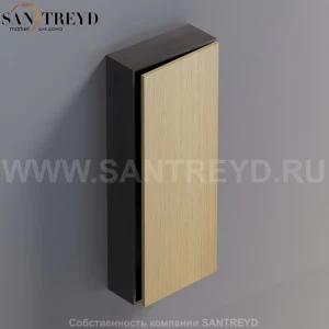 LIFT Модульный шкаф 100 см с правой дверью на доводчиках. Модули могут располагаться горизонтально и вертикально. Отделка: натуральный дуб и темный дуб. AMOB053RTRWDX