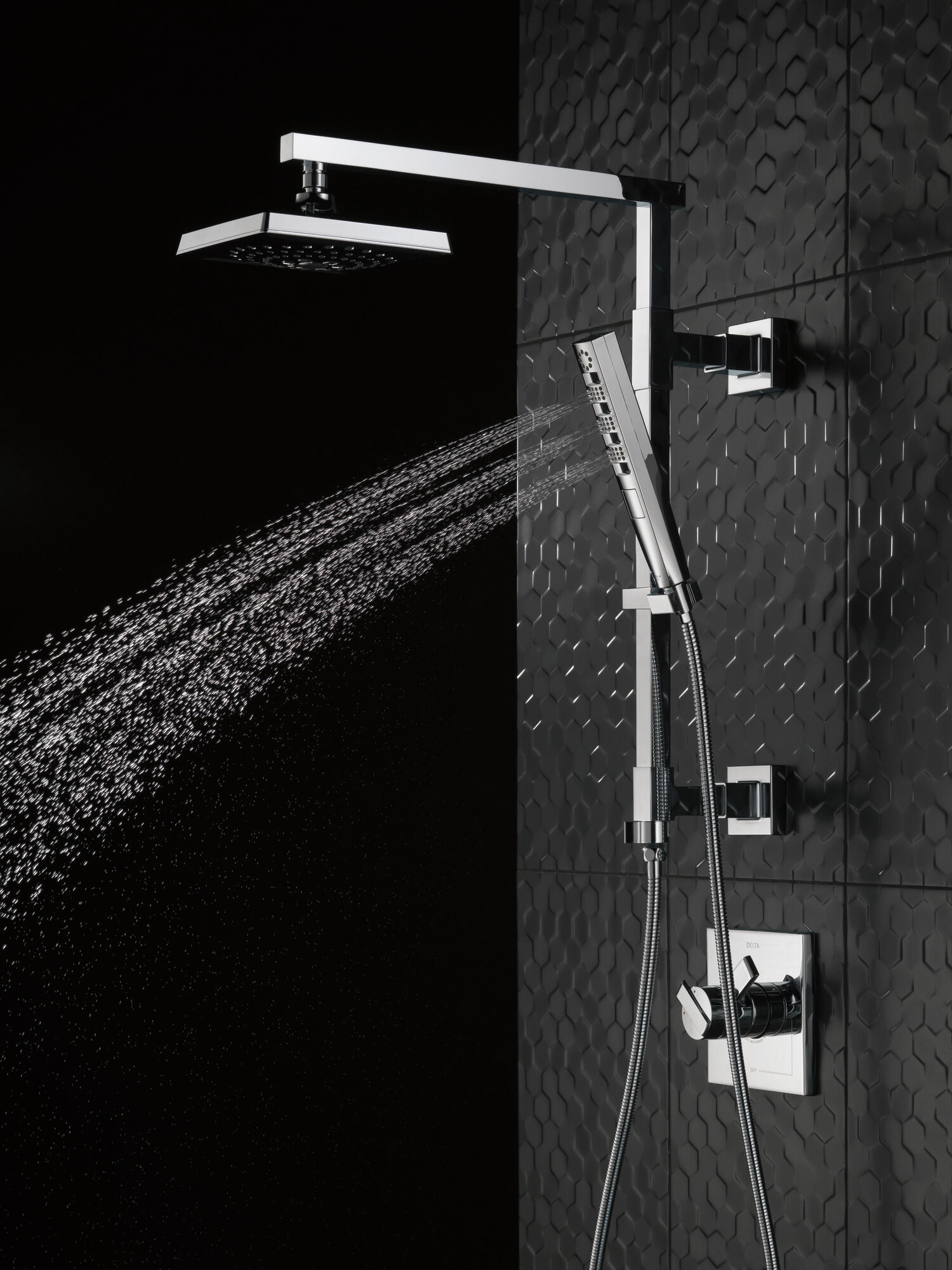 59140-SS-PK H2Okinetic® Ручной душ с 4 режимами Delta Faucet Universal Showering Нержавеющая сталь  - Вид №13