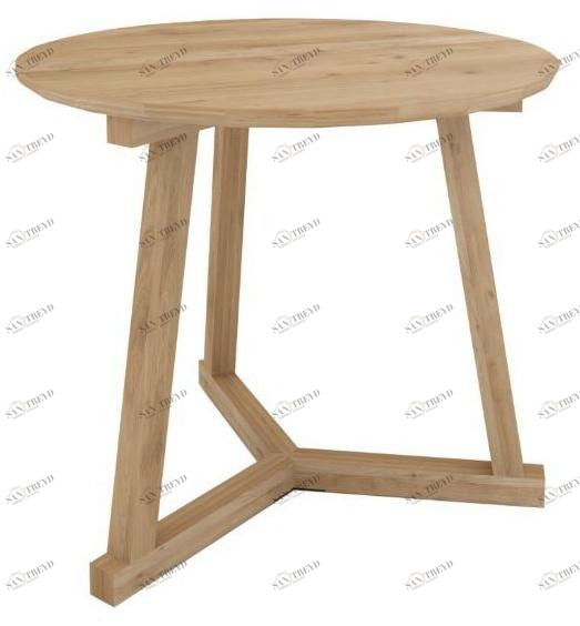 Ethnicraft Табурет / журнальный столик из массива дерева Oak tripod table 50508 - 50509