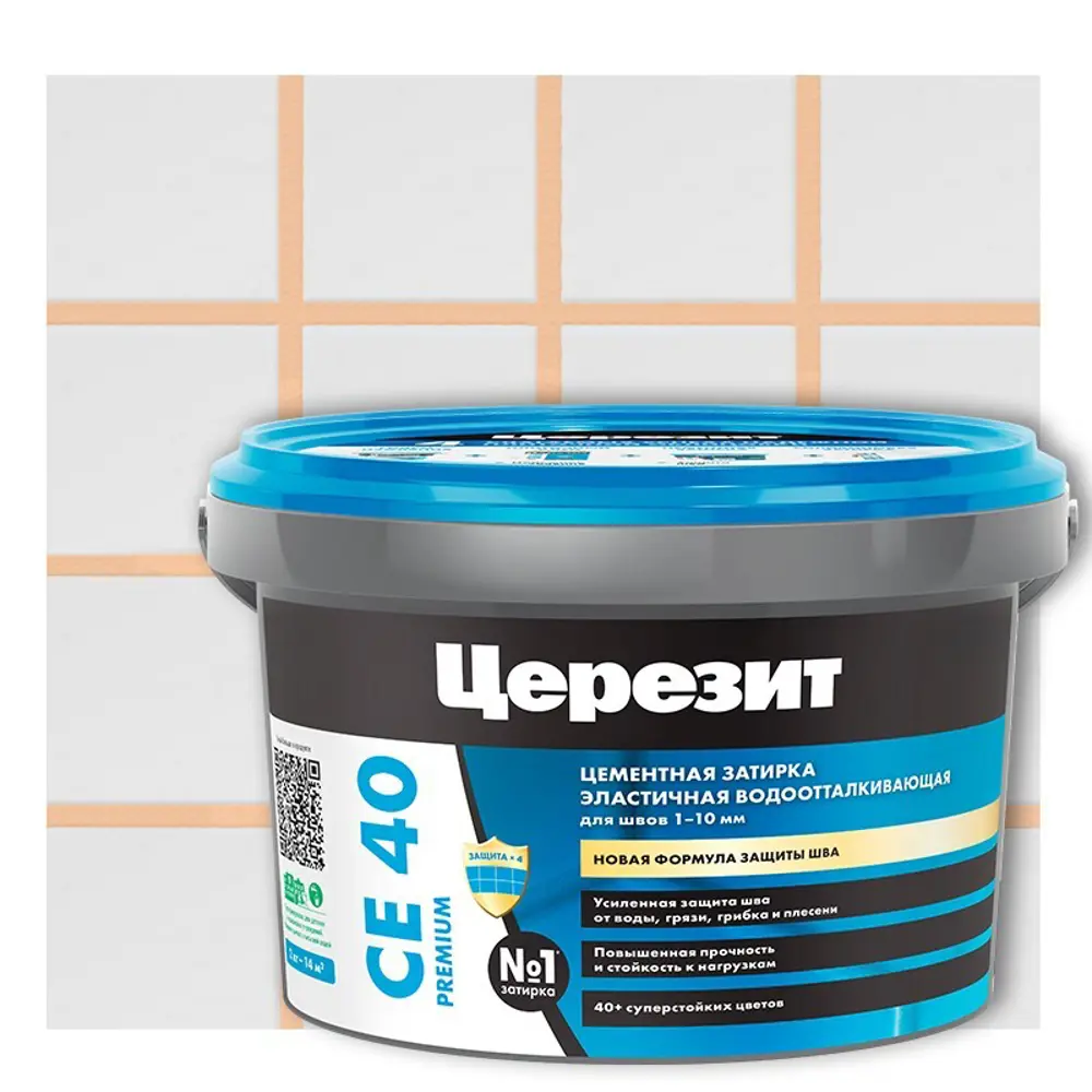 Церезит CE 40: эластичная затирка для плитки персикового цвета 2 кг 12778290 STLM-0948063