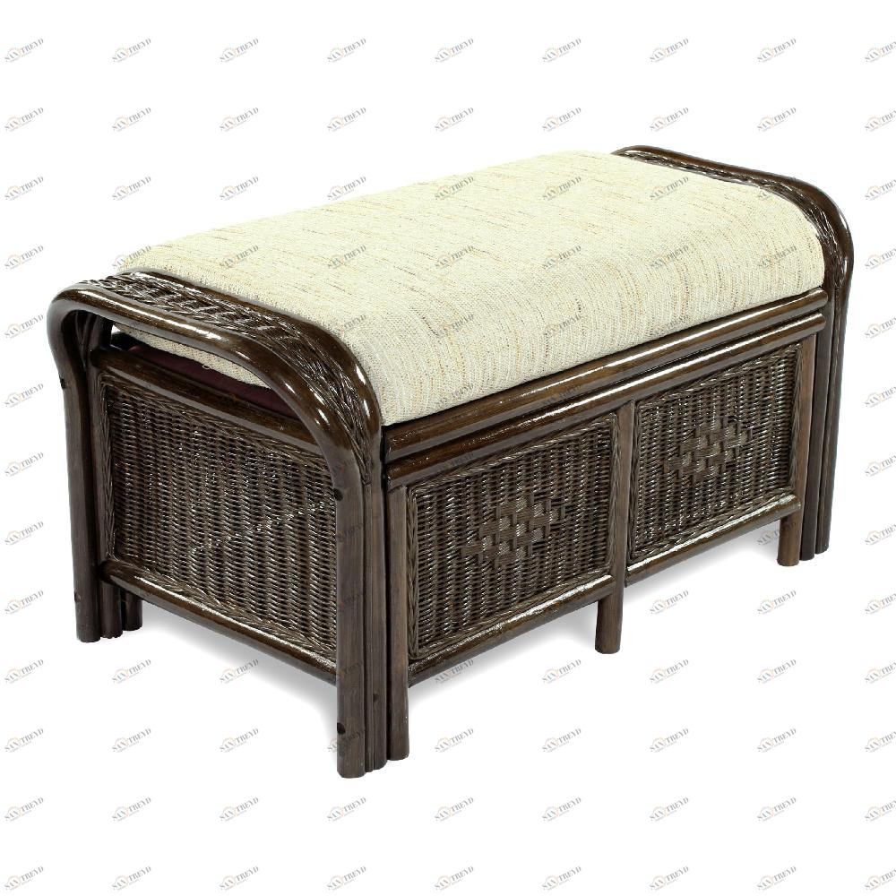 Пуф с подушкой коричневый Люси ЭКО ДИЗАЙН CLASSIC RATTAN 129620 Бежевый;коричневый 