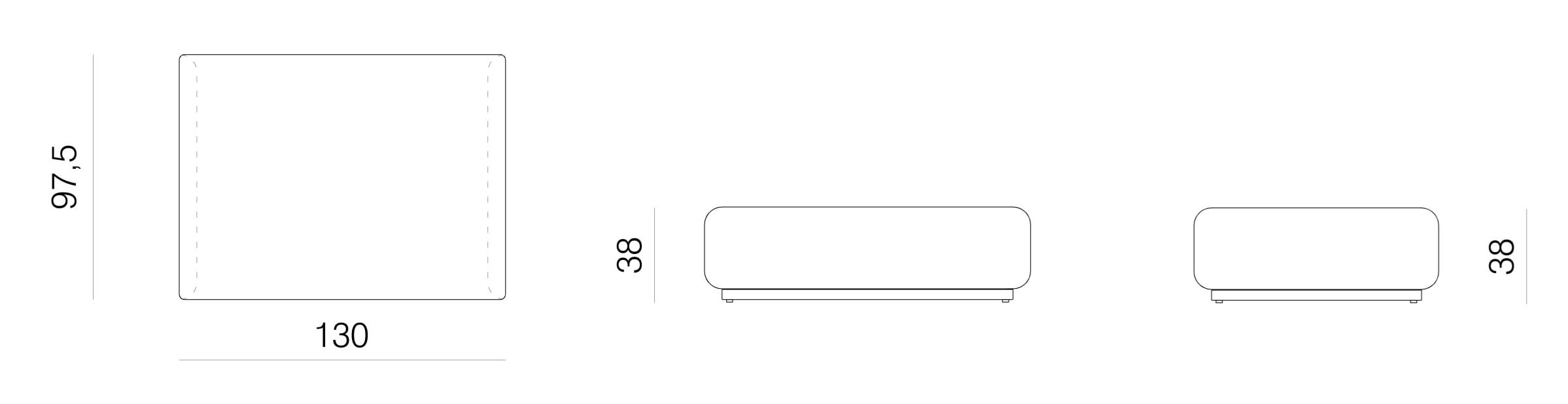 Угловой диван из ткани с полуостровом prostoria Klaster ARCH-00013192 - Вид №5