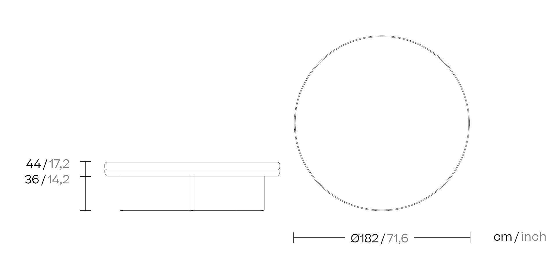 Ткань круглый сад пуфик Kettal ARCH-00045021 - Вид №6
