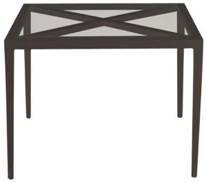 JANUS et Cie Квадратный журнальный столик из алюминия и стекла Azimuth