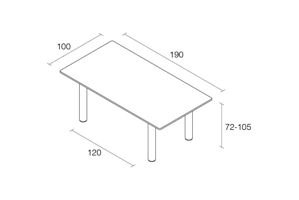 Деревянный прямоугольный стол с регулируемой высотой Alias NASTRO ARCH-00150648 - Вид №10
