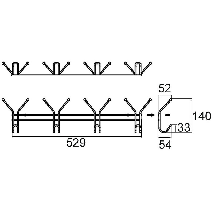 003W000M41 Настенные крючки проволока стальная 03 Milardo Hooks  - Вид №1