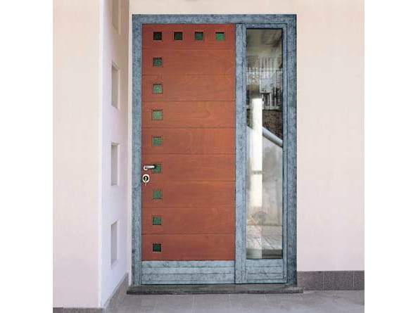 Входная дверь из красного дерева для улицы Carminati деревянные входные двери и двери ARCH-00001541 - Вид №1