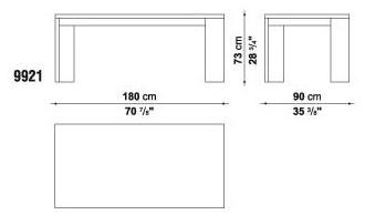 Maxalto Прямоугольный деревянный стол Alceo sun-id-1411638 - Вид №3