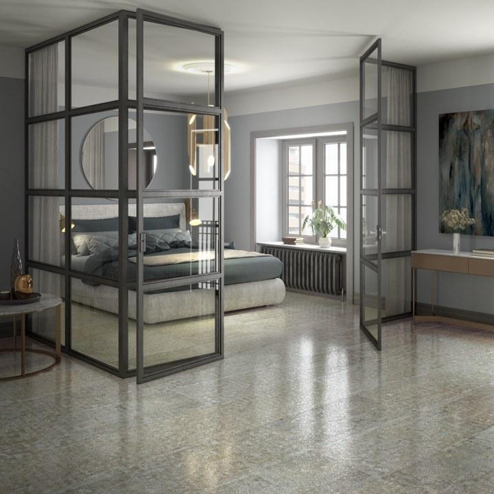 Aparici Настенная / напольная плитка из керамогранита с эффектом металла Grunge sun-id-1384227 - Вид №1