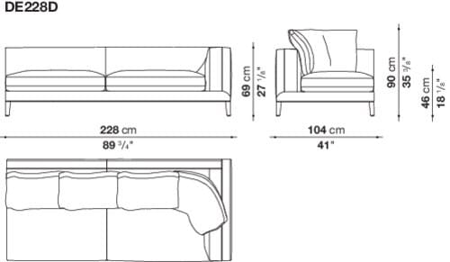 Угловой диван из ткани Maxalto Dives Soft ARCH-00042072 - Вид №24