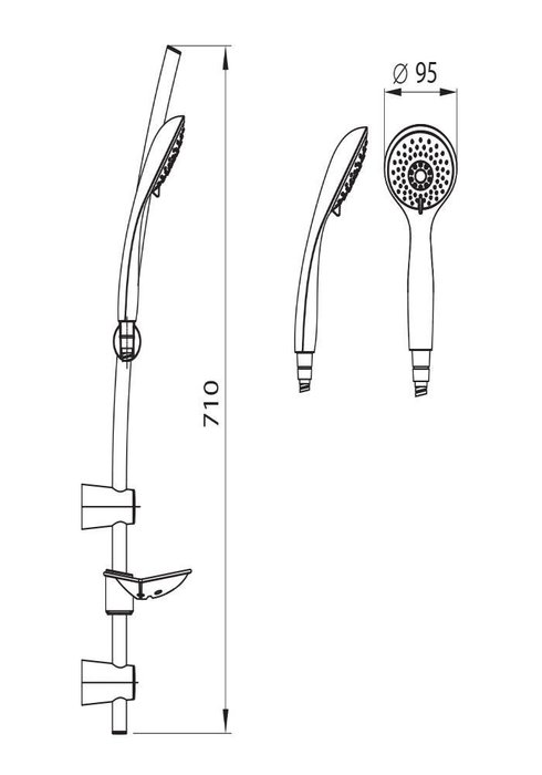 2103F71M16 Milardo Душевые гарнитуры Душевой гарнитур 2103F71M16 Россия  - Вид №1