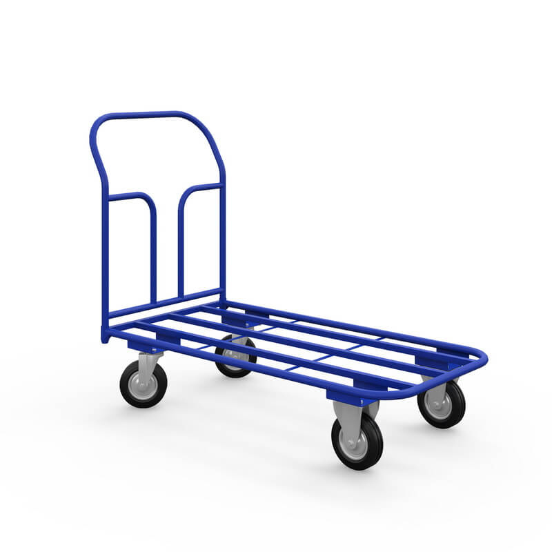 Тележка платформенная каркасная ТК 5 (г/п 450 кг, 1200x700 мм, колеса черная резина 160 мм) Верстакофф 65-0853