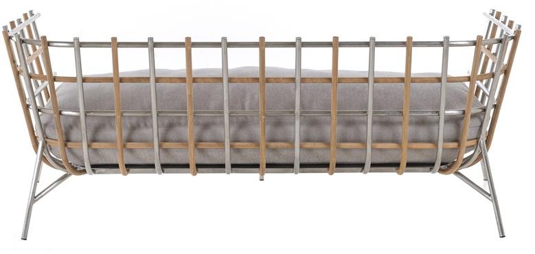 Unopiù Садовый диван из нержавеющей стали и тика Tweed Twediv - Вид №1