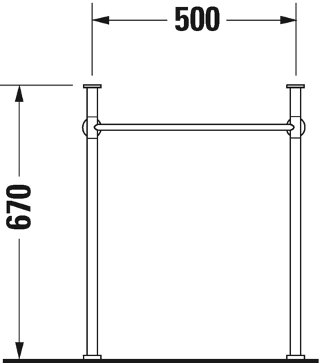 0030591000 Scola Металлическая консоль Хром Duravit - Вид №3