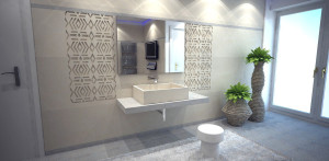 Прямоугольная столешница из камня Лечче