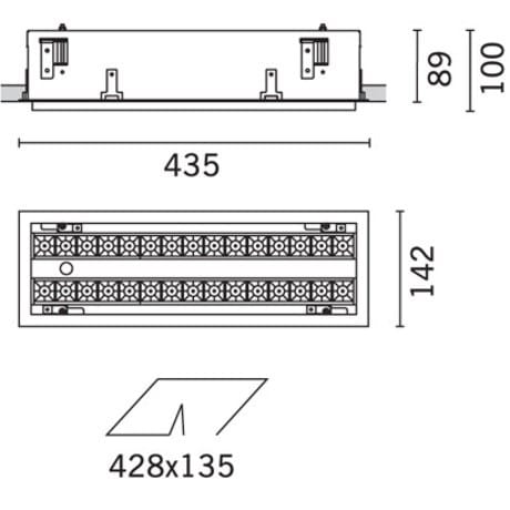 Регулируемый встраиваемый прожектор для подвесных потолков iGuzzini Laser Blade ARCH-00004396 - Вид №6
