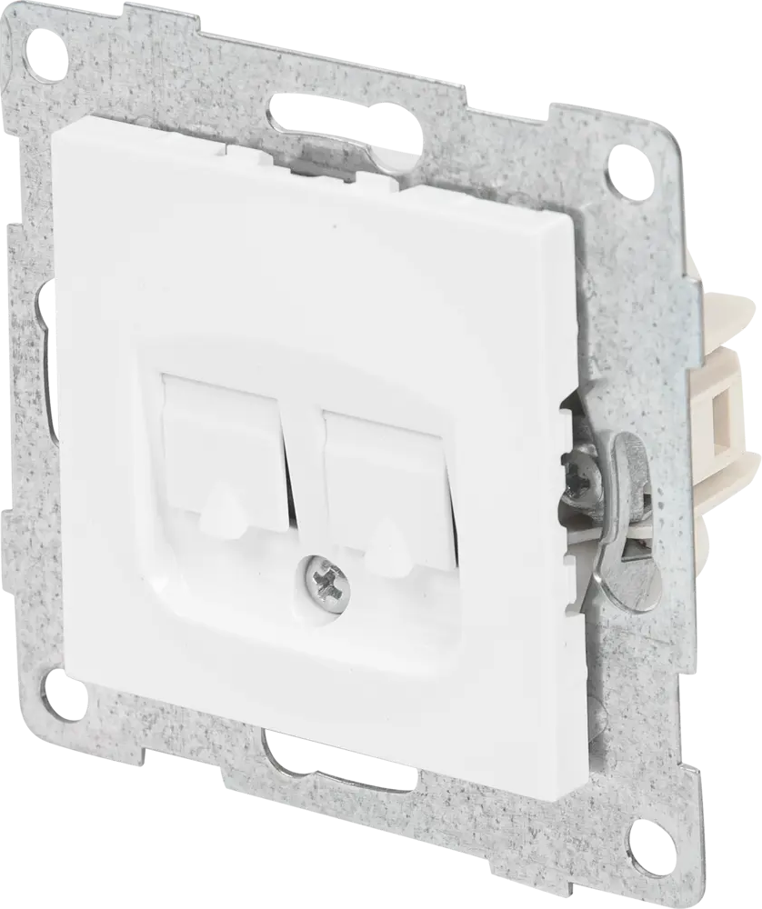 Двойная телефонная розетка GUSI Electric Ugra RJ12 для проводной связи 83864410