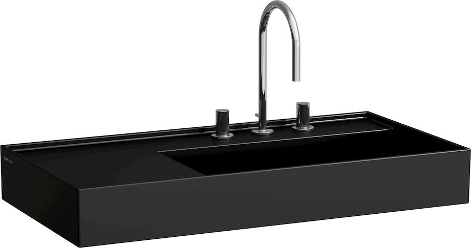 H8103397161111 Раковина с полочкой слева, со специальным скрытым сливом LAUFEN PRO - Вид №12