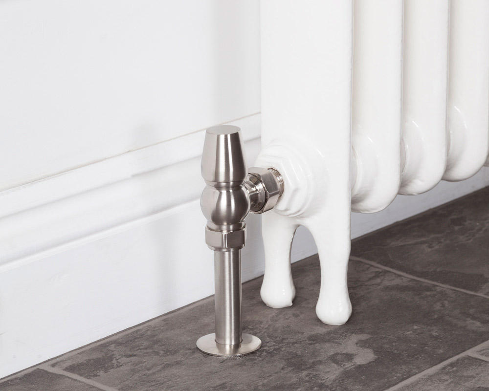 HAN021 Впускной термостатический клапан радиатора Kingsgrove 15 мм (сатинированный никель) Сarronheating  - Вид №3