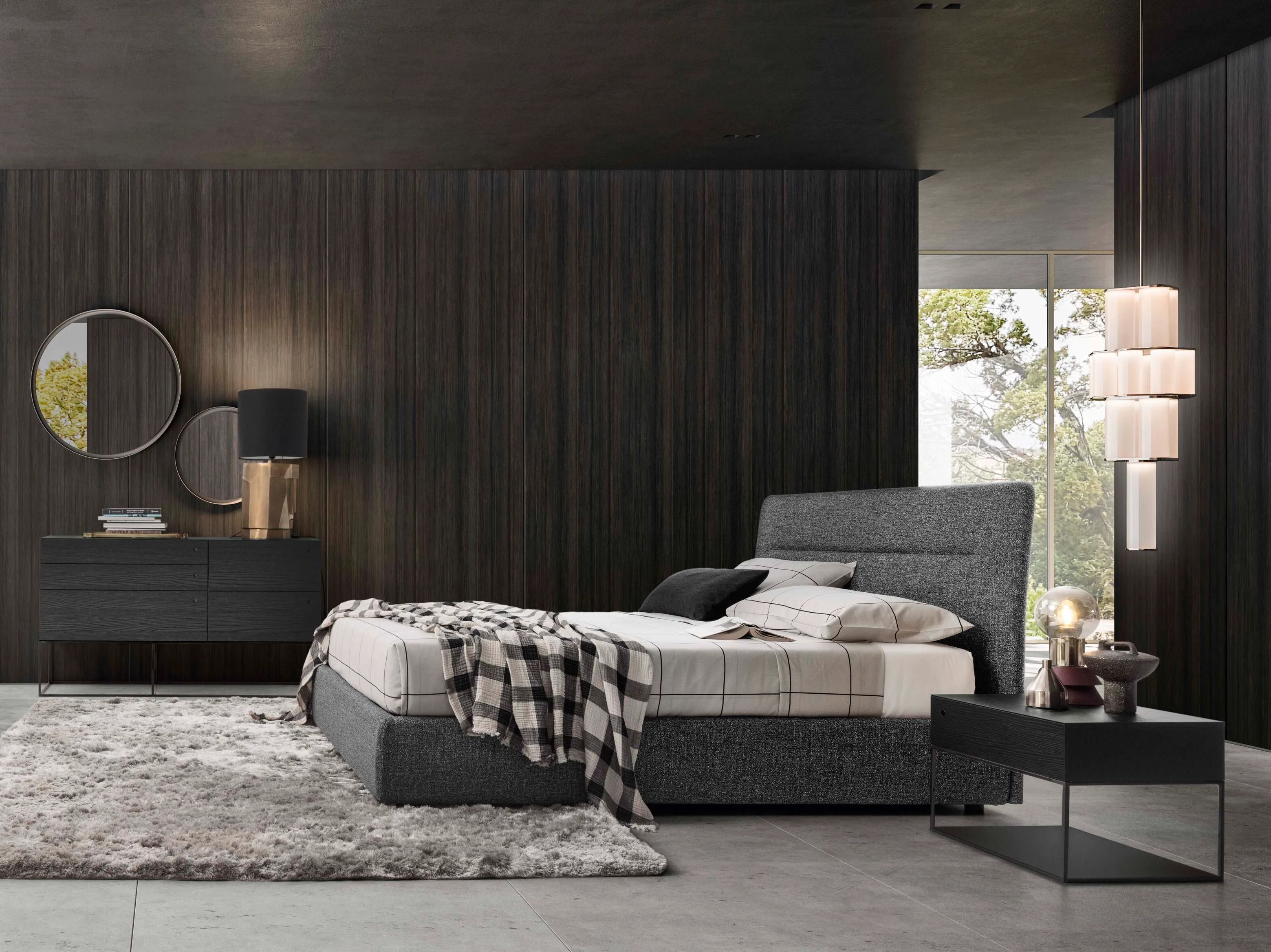 Двуспальная кровать с мягким изголовьем Alf DaFrè ORION ARCH-00106542 - Вид №3