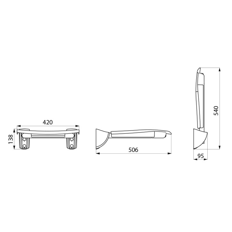 510420 Комфортное откидное сиденье для душа DELABIE  - Вид №1