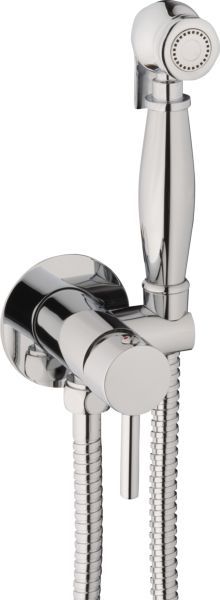 CR179 Emmevi, комплект гиг. душа со смесителем для гор. и хол. воды (руч. душ C02452), цвет хром 