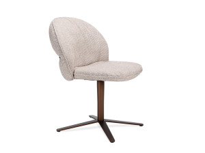 Поворотный стул из ткани без подлокотников