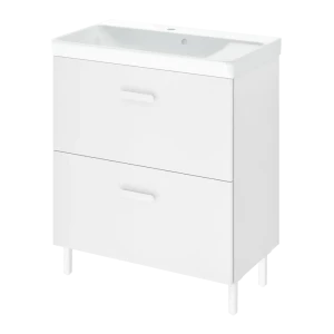 Тумба под раковину Sensea Easy 70 см напольная с двумя ящиками цвет белый