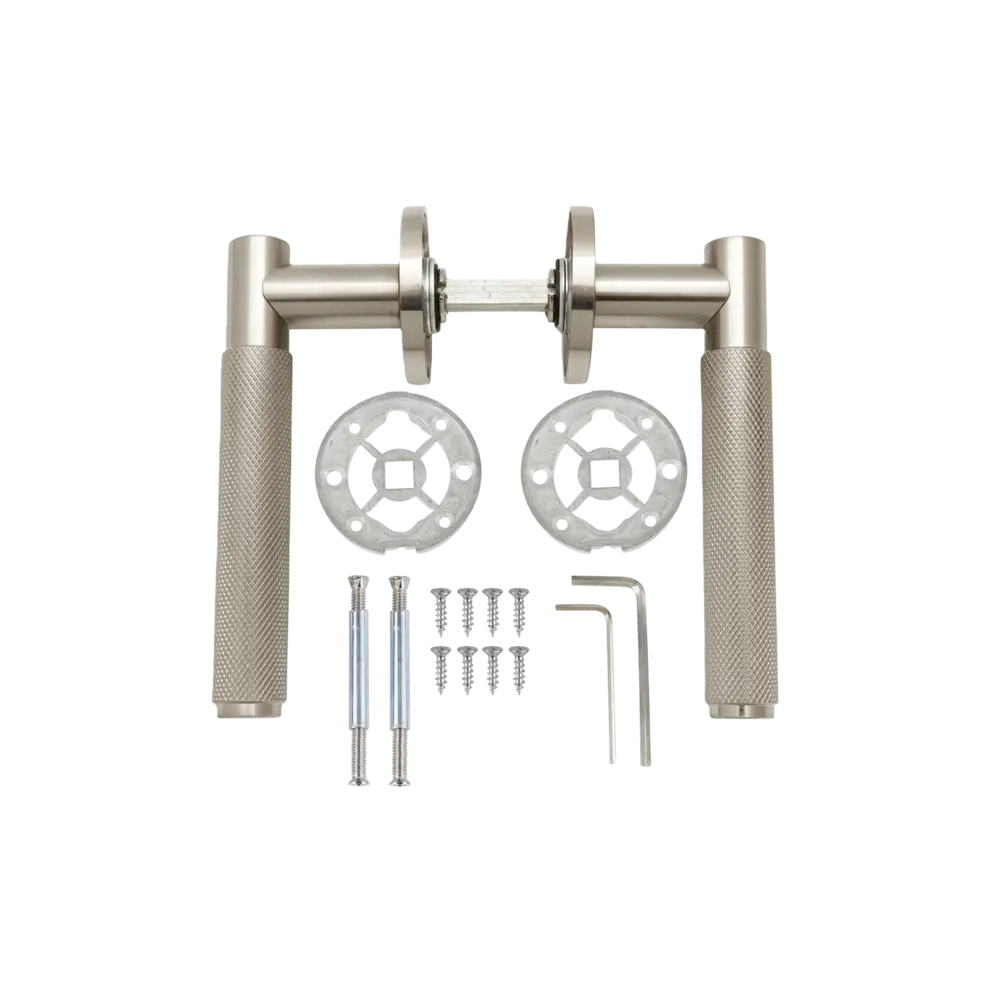 Дверная ручка на розетке Edson EDS-09-R2 без запирания цвет никель 89456901 STLM-2024741  - Вид №1