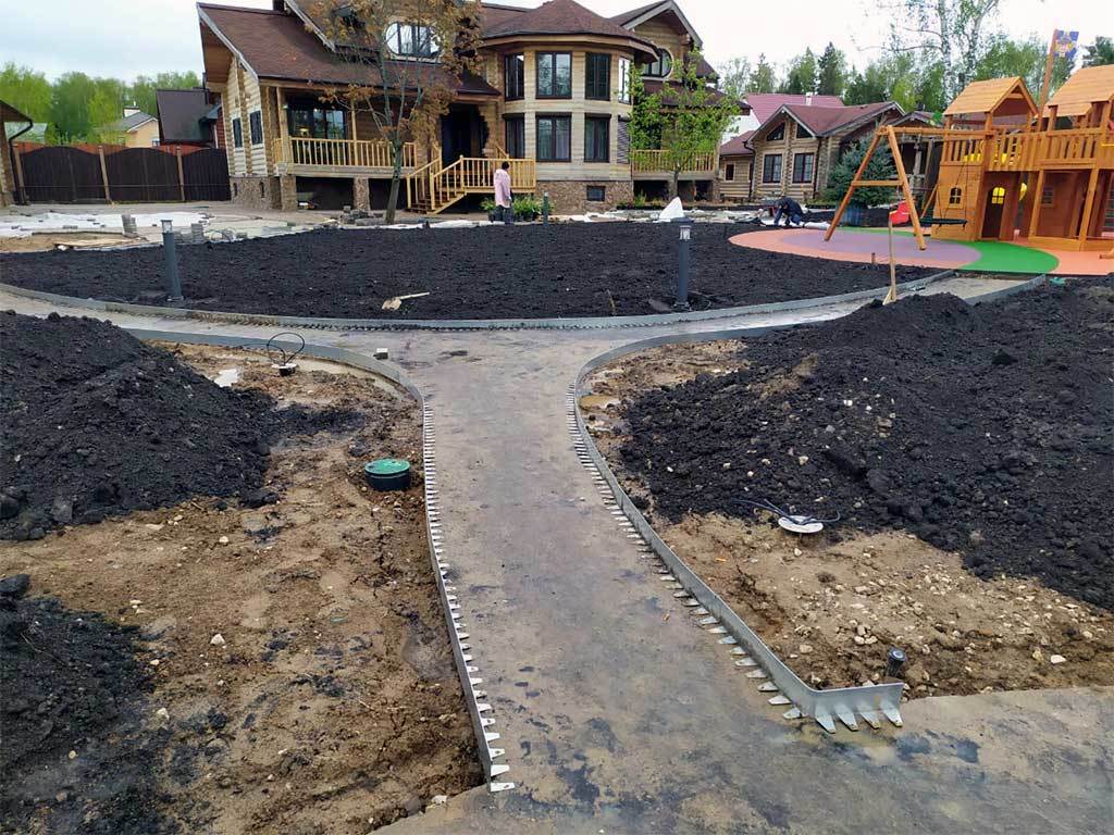 Металлический бордюр 1200*70*45*1,5 компл. ГеоПластБорд GPBST-09 - Вид №2