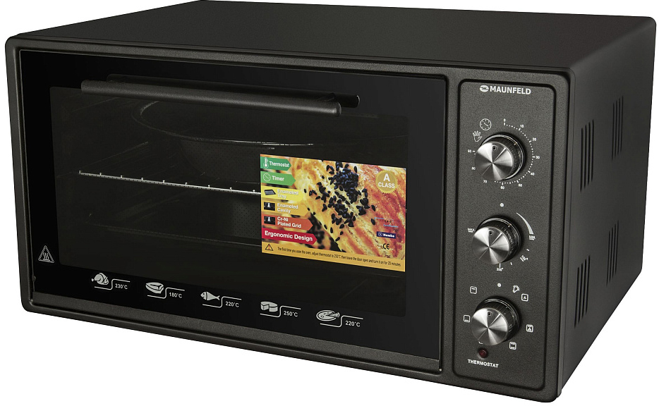 CEMOA.456.B Мини-печь / ширина 60 см, механическое управление, 45 л,конвекция, черный Maunfeld Santreyd  - Вид №1